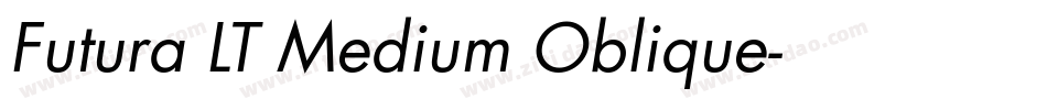 Futura LT Medium Oblique字体转换